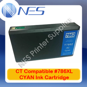 CT Compatible #786XL CYAN High Yield Ink Cartridge for Epson WorkForce Pro WF-4630/WF-4640 (T787292)